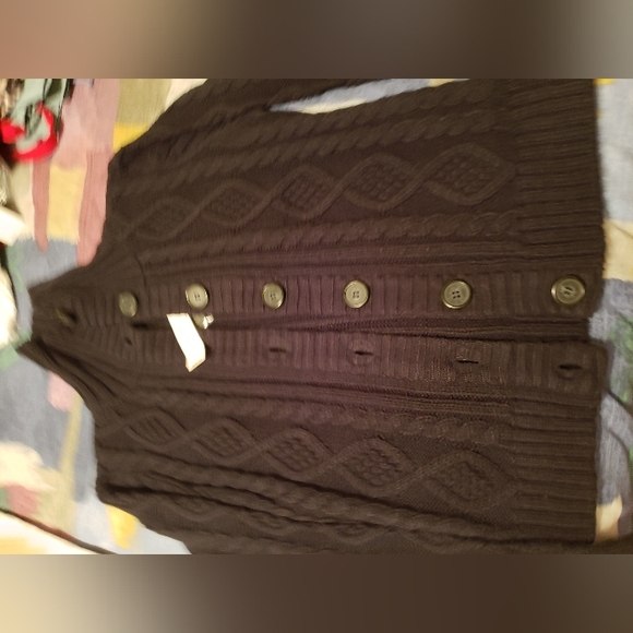 Black button up turtleneck sweater - Picture 10 of 13